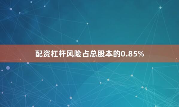 配资杠杆风险占总股本的0.85%